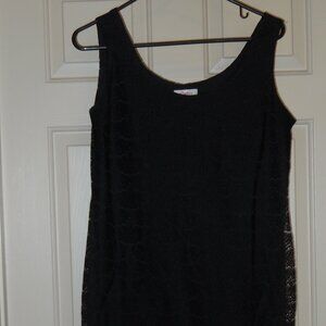 Candie's Black Lace top dress - 100% Polyester lined - XL